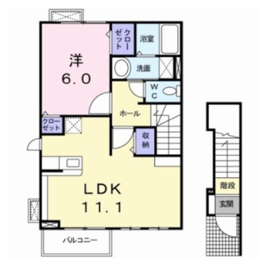パールハウス24 201の間取り図