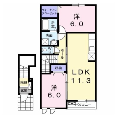 Belle Maison 州津 202の間取り図