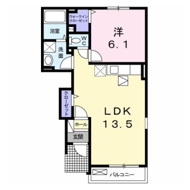 アルフォート藍住 105の間取り図