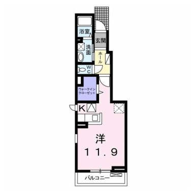 エルハーベン加茂宮B 103の間取り図