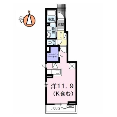 アルモニーII 102の間取り図