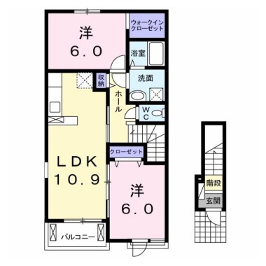 ボヌール上浦 A 201の間取り図