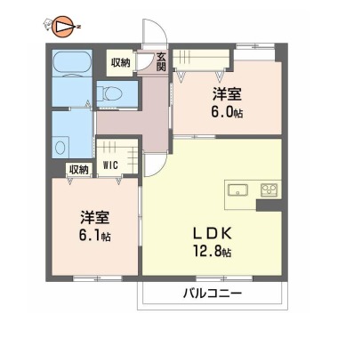 BEREO AKUI(ベレオアクイ) 302の間取り図