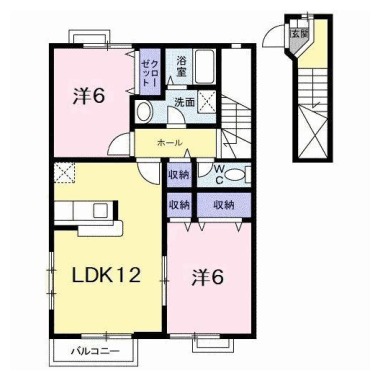 フィール ファインB 203の間取り図