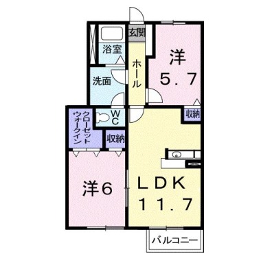 デュエル ミサキIII A 103の間取り図