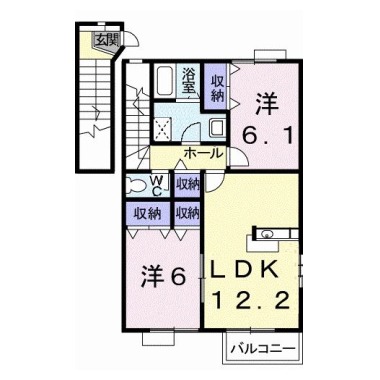 デュエル ミサキIII A 201の間取り図