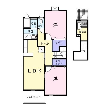 サンリットヴィラ相生B 201の間取り図