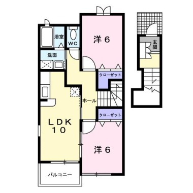 サンリットヴィラ相生B 205の間取り図