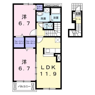 エテルノ A 202の間取り図