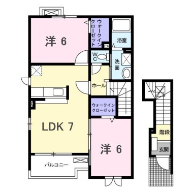 サンパティーク・パレス C 201の間取り図