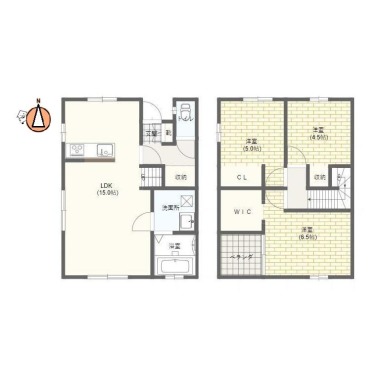 フィットセル鈴の宮 Fの間取り図