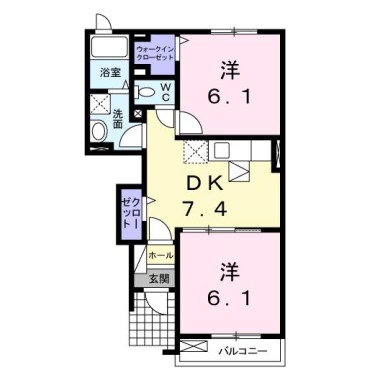 メゾン・グランディール 102の間取り図