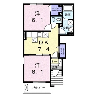 グラース A 101の間取り図