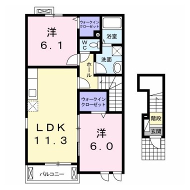 グラース A 201の間取り図