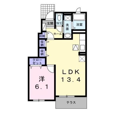 メゾン・フジ 105の間取り図