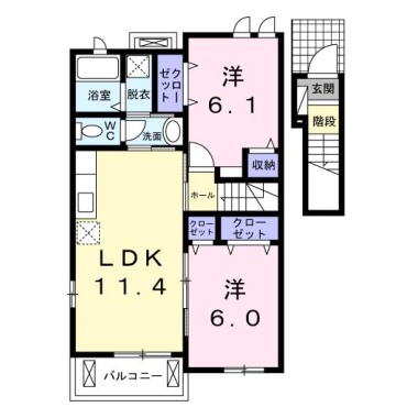 メゾン・フジ 206の間取り図