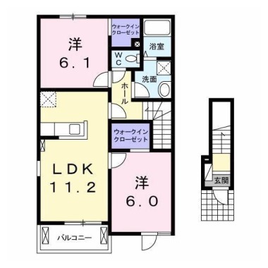 フリーデ 201の間取り図
