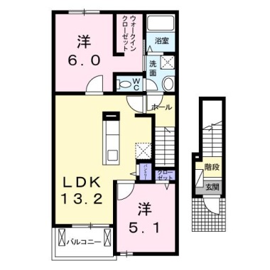 メゾン東洋 B 202の間取り図