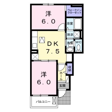 ラ・ナチュール 102の間取り図