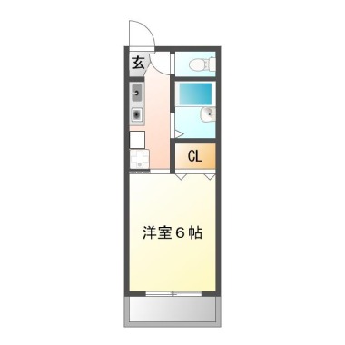 エクラドゥース 304の間取り図