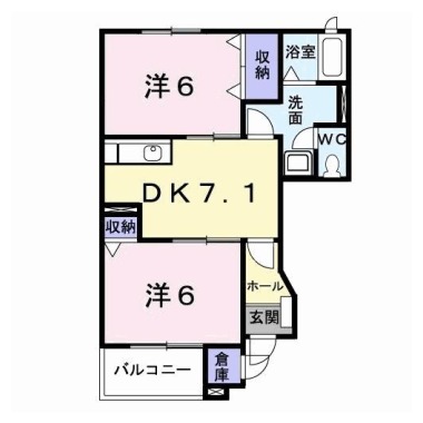 バーシア鳴門 B 102の間取り図
