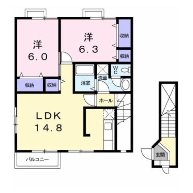 ソルトレジデンスB 201の間取り図