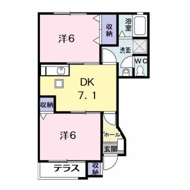 アルエット グランディール 102の間取り図