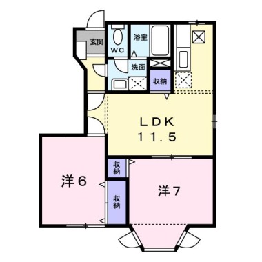 ESPOIR KURODA 101の間取り図
