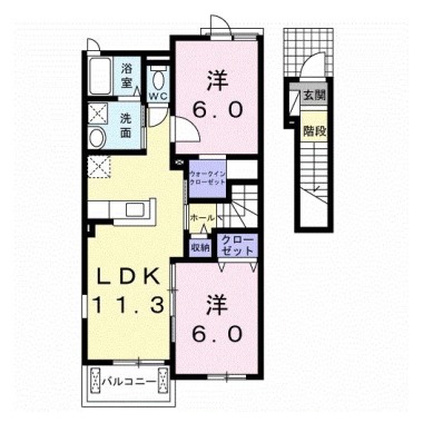グランメール II 203の間取り図