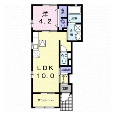 メリー ネスト 101の間取り図