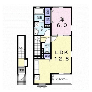 メリー ネスト 202の間取り図
