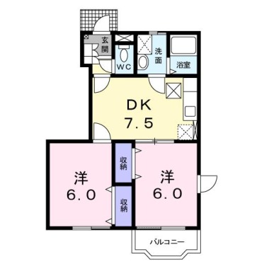 ソレイユ・ルヴァンA 101の間取り図