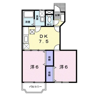 ソレイユ・ルヴァンA 103の間取り図