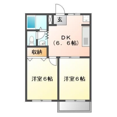 タウンコート A202の間取り図