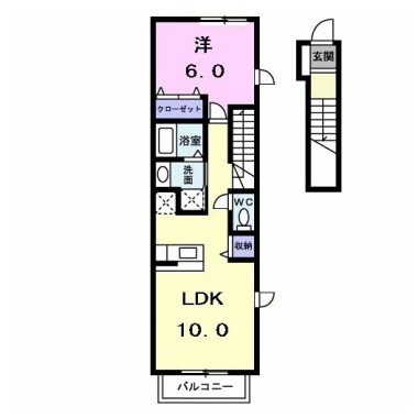 プリムヴェールA 201の間取り図