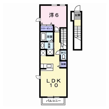 プリムヴェールA 202の間取り図