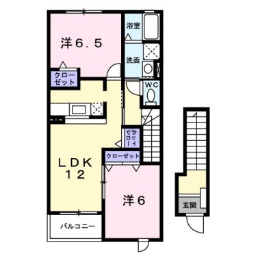 エスペランスA 202の間取り図