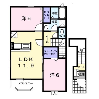 アルカンシエル 201の間取り図
