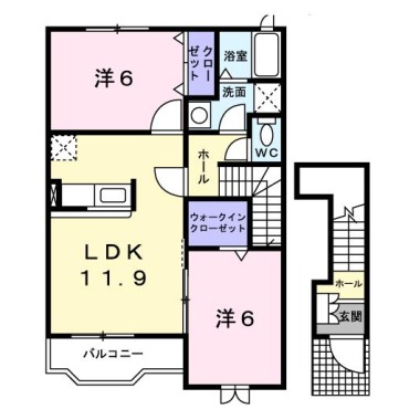 アルカンシエル 202の間取り図