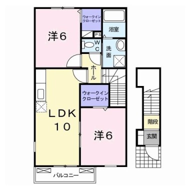 グリーン ウイング E 201の間取り図