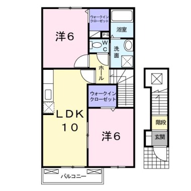 グリーン ウイング E 203の間取り図