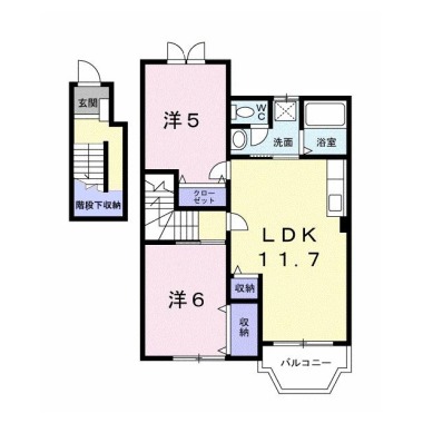 アンジェリオ B 202の間取り図