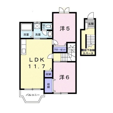 アンジェリオ B 203の間取り図