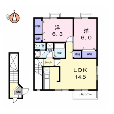 サンシティー国府C 203の間取り図