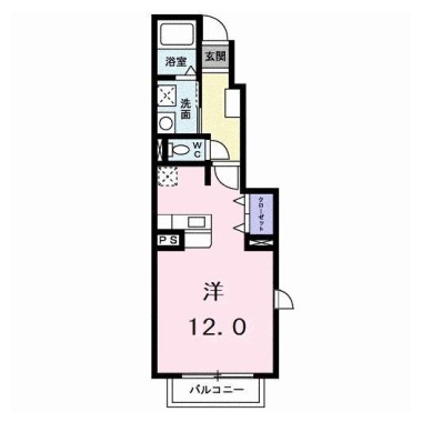 プリムローズ国府A 101の間取り図