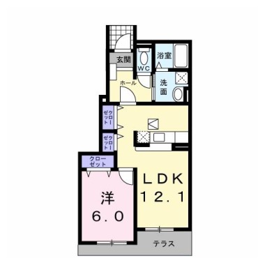 パークサイド前山 B 101の間取り図