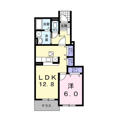 パークサイド前山 B 102の間取り図