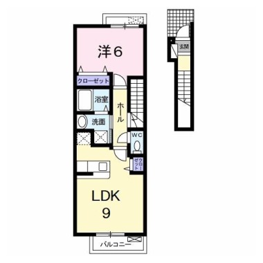 リバージュ 2 202の間取り図