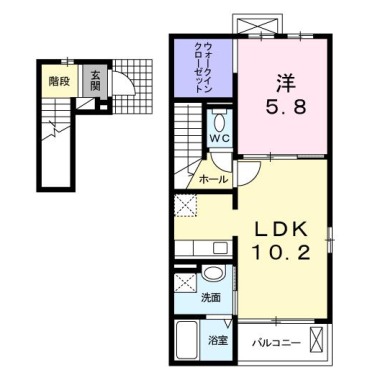 オリーブA 201の間取り図