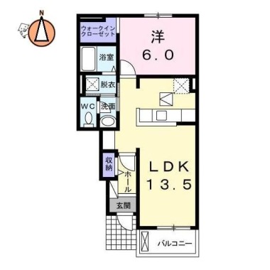 ルミナスあくい III 103の間取り図